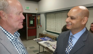 Mr. Wyant, left, with police Lt. Sam Agaiby